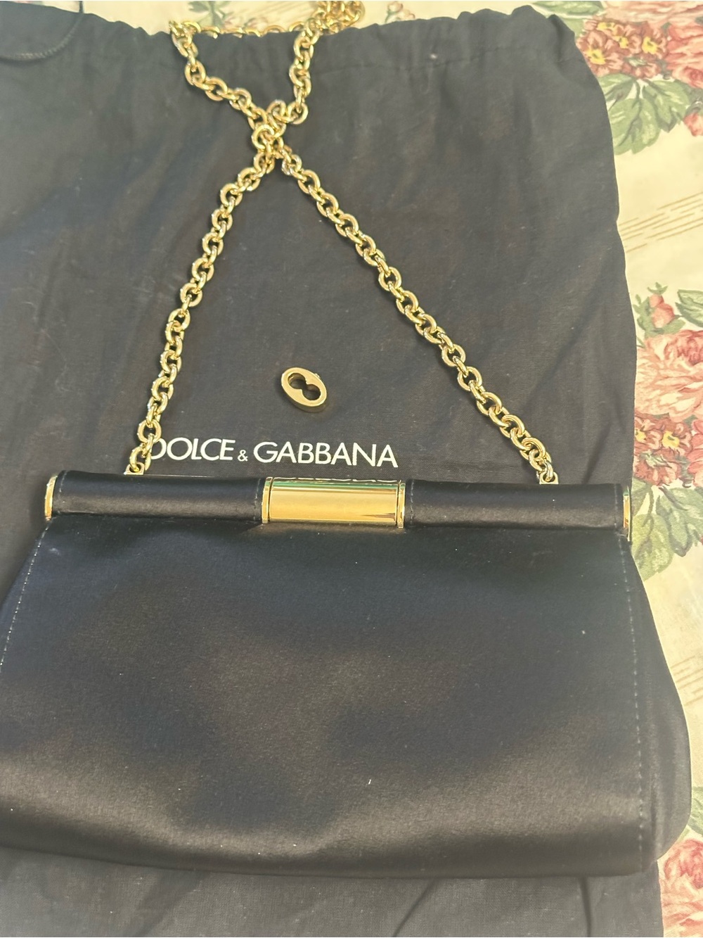 Dolce & Gabbana Black Marlene Satin Evening Bag - Picture 3 of 6